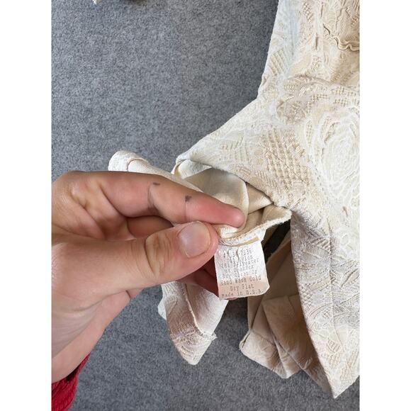 VINTAGE Andria Lieu Collection Jacket Womens Small Beige Floral Button Up Boho - Picture 6 of 6